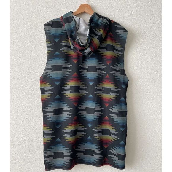 Carbon Patterned Sleeveless Pullover Hoodie NWT XXL - Picture 2 of 3